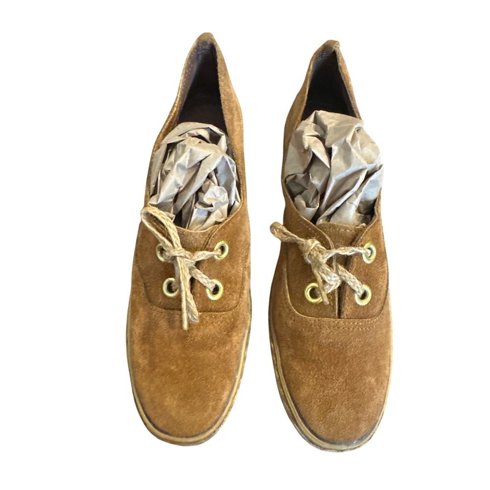 ⭐️ Women’s Gradshoppers Tan Suede Lace Up Shoes Size 8 Narrow Everyday Casual